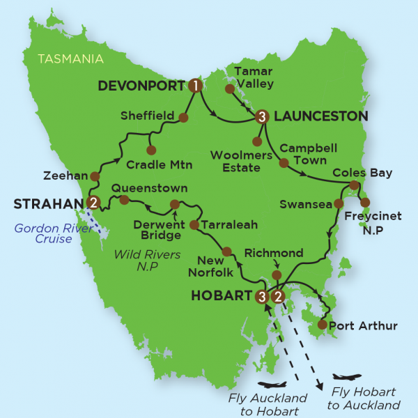 Tasmania 2024 Map