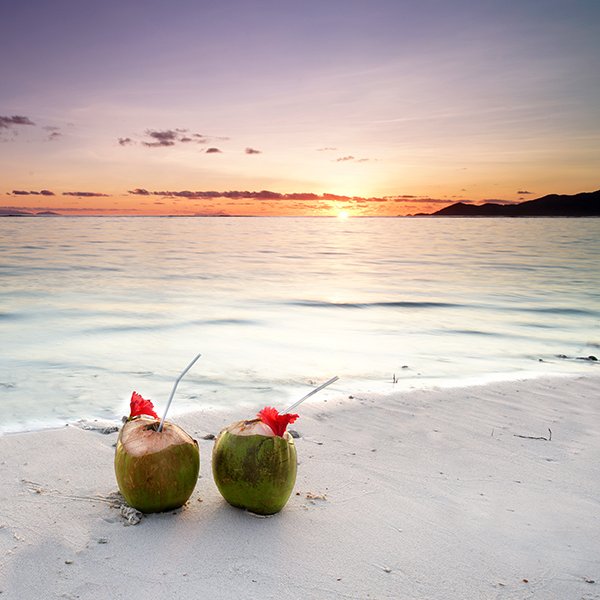 Coconuts on the beach in Raro2