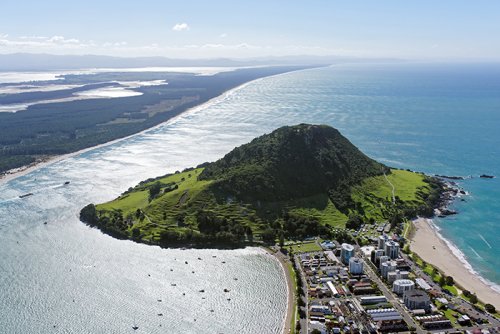 Aerial view of Mt Manganui
