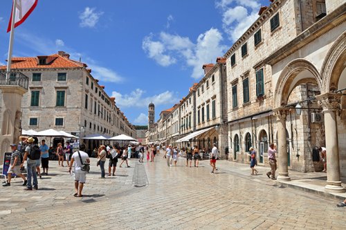 Cobblestone streets Dubrovnik Croatia