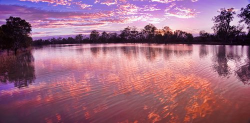Gorgeous sunset over Murray River