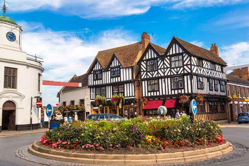 Half timbered house in Stratford upon Avon