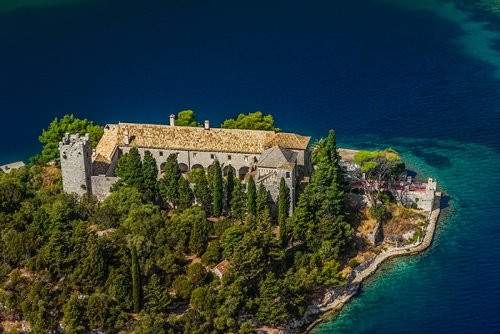 Island of Mlijet in Dubrovnik archipelago