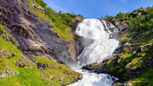 Kjosfossen waterfall in Norway