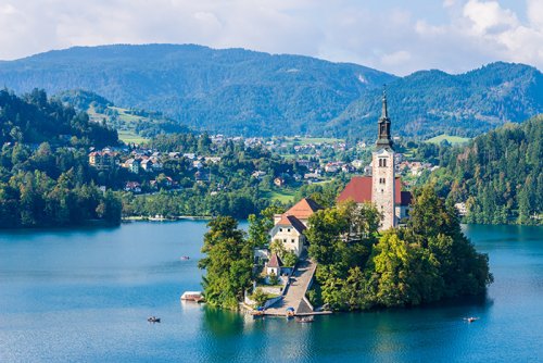 Lake Bled with St. Marys Church of Assumption