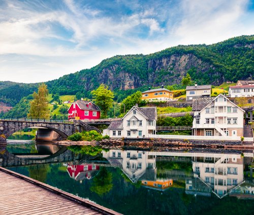 Norheimsund village Norway