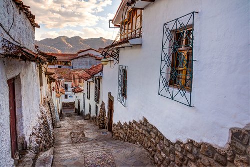 San Blas town in Cuzco Peru