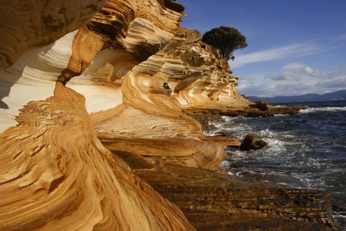 Tasmania cliff formation on Maria island2