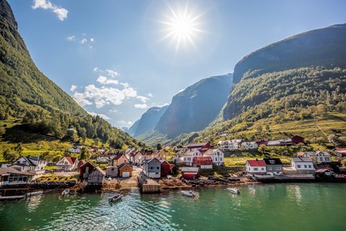 Undredal near the Flam in Norway