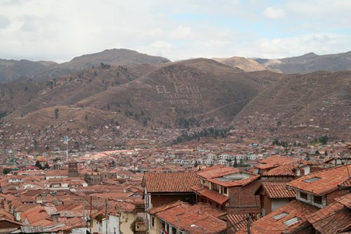 Viva El Peru over Cusco Peru