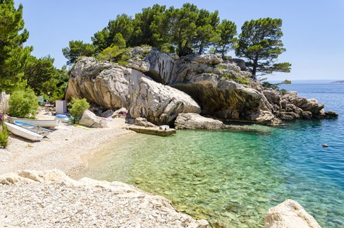 beach in Brela Dalmatia in Croatia
