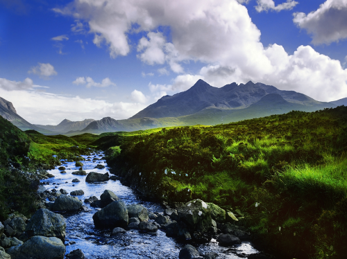 Black Cuillin Mountains Isly of Skye scotland